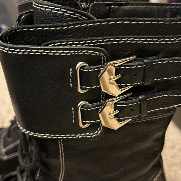 Vince Camino Black Monchia Combat Boots - Picture 6 of 8